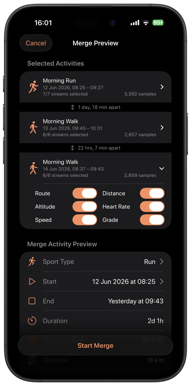 KudoKit merge preview screen